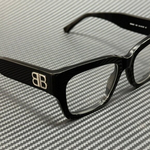 BALENCIAGA New Black Gold Women's 54 mm Medium Eyeglasses - Picture 3 of 5